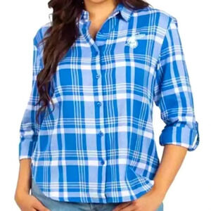 Kentucky Wildcats Women’s Flannel Boyfriend Shirt Size XL New
